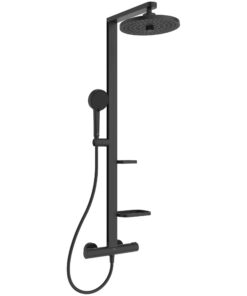 Ideal Standard Ceratherm Alu+ Duschsystem Wassersparend für ECO-Freunde mit Schwarz Matt Beisser (356x501x1113 mm) Ide
