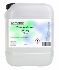 Entkalker Reine Zitronensäure 50% flüssig für Intensivbearbeitung im Garten und Anlage 10 kg Kanister
