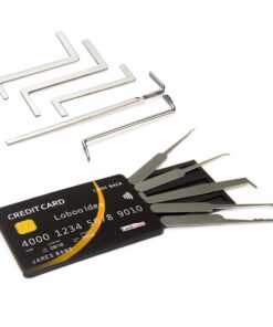 Loboo 10-teiliges Dietrich-Set für Experte mit Spannschlüssel und Kreditkartenpicking-Werkzeug für Haus- und Garageintri