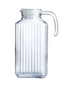 Luminarc ARC 30629 Quadro Krug, 1,7 Liter Glas Kühlschrankflasche, Transparent, für Hausfrauen, Kochkunst, 1 Stück