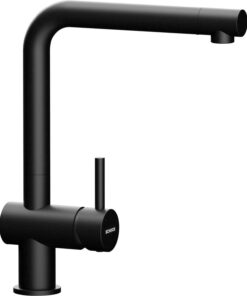 Schock 517000PUR Küchenarmatur LAIOS Puro Schwarz - Hochdruck-Armatur für Küchen mit Festauslauf und Standard-Norm-Ansch