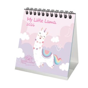 My Little Lama Tischkalender 2026 | 10cm x 10cm | Geschenkidee für Lama-Liebhaber | Weihnachtsgeschenk Inhalt: 1x Kalend