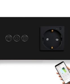 BSEED WiFi Smart Alexa Rolloschalter Kompatibel mit Google Home Schwarz
