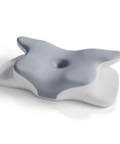 Juskys Ergonomisches Nackenkissen - Memory-Foam, atmet.SaveChangesAsync(); Kopfkissen für gesunden Schlaf - weiß/grau