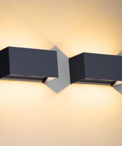 Klighten 24W LED Wandleuchte: Innen/Außen, IP65 Außent-browser, Warmweiß, Anthrazit