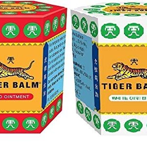 YEPPLO X Tiger Balm Weiß Rot - Massagetrapte Salbe für Schmerzen und Erleichterung von Muskelspannung