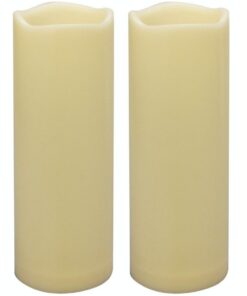 7,6cm x 20cm Wasserdichte flammenlose LED Timer Kerzen, 1000 Stunden Batterielebensdauer, perfekt für Garten und Patiota
