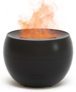 SALKING Flammeneffekt Aroma Diffusionsräumer für Baby, Zuhause oder Büro(Schwarz) SALKING LED Licht Aroma Diffuser für