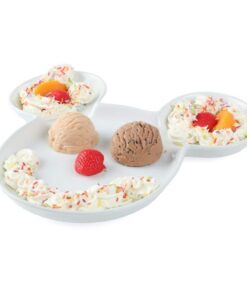 Holst Porzellan Kinder-Eisplatte Maus weiß 28x25cm für Kinder