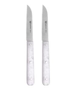 GRÄWE Küchenmesser Edelstahl PERLMUTT-Design für Professionelle Küche | GRÄWE Küchenmesser 2 Stück PERLMUTT-Design zur