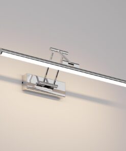 Klighten LED Spiegellampe Bad 50cm, Drehung Naturweiß 4000K, IP44, 16W 1200LM, Chrom