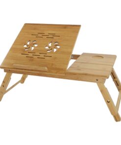 KKTONER Laptoptisch Monitorständer + Höhenverstellbar + Bed Tablett + faltbar + Bambus