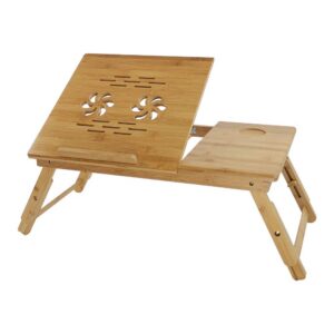 KKTONER Laptoptisch Monitorständer + Höhenverstellbar + Bed Tablett + faltbar + Bambus
