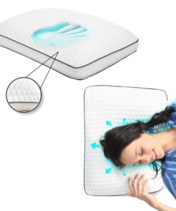 Home Sense Memory Foam Kopfkissen 13 cm Hoch, Orthopädisches Nackenstützkissen, Atmungsaktives Schlafsystem