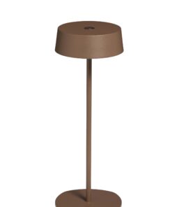Northpoint Elegante LED Akku Tischleuchte für moderne Wohnräume mit hoher Dämmerungsfähigkeit und Kabellosigkeit (Braun