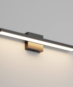 Klighten LED Spiegelleuchte für Bad 60cm Schwarz 20W IP44 Modern 3000K Warmweiß 2000LM 144 LEDs 110V-240V