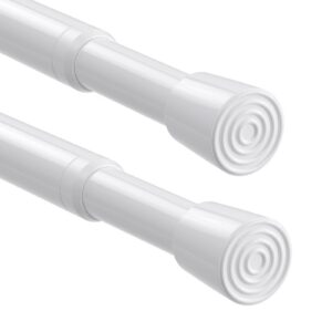 2Stück Teleskop Gardinenstange Ohne Bohren 100cm Weiß Carbonfree Certified