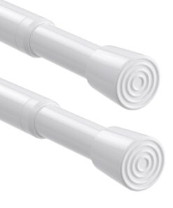 2 Stück Carbonfree Certified Teleskop Gardinenstange 80-150cm Zum Klemmen Für White Gardinen | 2 Stück White Teleskop G