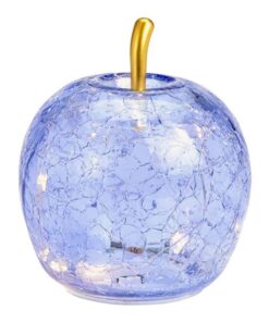 G. Wurm Apfel Dekoleuchte XS, Glas, helllila, LED Lampe, Dekolampe, Tischleuchte,_perfekte Geschenkkoption für Fragebean