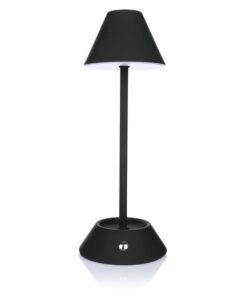 Nordstern LED Akku Tischlampe Schwarz - Wiederaufladbare Tischleuchte USB-C - Kabellos & dimmbar - 3 Farbtemperaturen 30