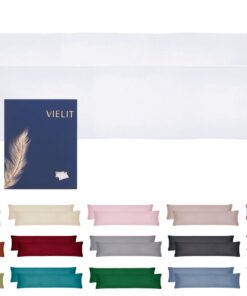 Vielit Oeko-Tex Standard 100 Weicher Seitenschläferkissenbezug 40x145 2er Set Weiß