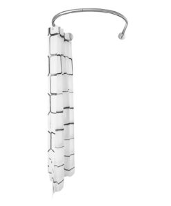 OUBUBY Edelstahl Duschvorhangstange U Form 90-130 cm Justierbare Ecke Preisgestaltende Qualität für Bad und WC"Justierba