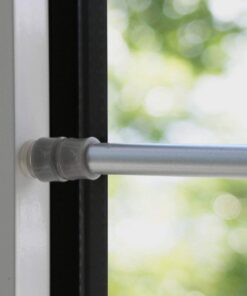 Klemmstange FLEX TELESKOP Saugknopf Fenster Türen | Klemmstange FLEX ausziehbar Silber Fenster Türen | Klemmstange FLEX