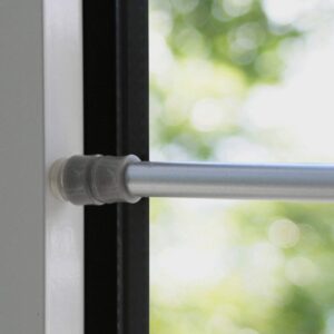 Klemmstange FLEX TELESKOP Saugknopf Fenster Türen | Klemmstange FLEX ausziehbar Silber Fenster Türen | Klemmstange FLEX