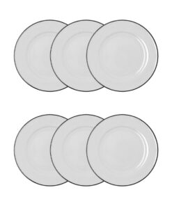 Bidasoa Glacial Filo Set für die ganze Familie, Porzellan, 25 cm, mikro- und Kühlfachgefahrten, praktisch stapelbar | B