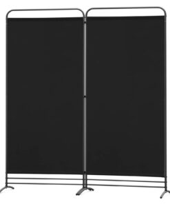 Angel Living Paravent Freistehend Sichtschutz für Büros und Balkone Schwarz 162 x 180cm