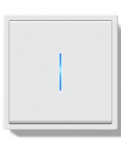 Modern Wandschalter mit Indikator - Lichtschalter Unterputz 1 Fach 1 Weg, 80 * 80mm | Einfache Montage & Kabelklemmen -