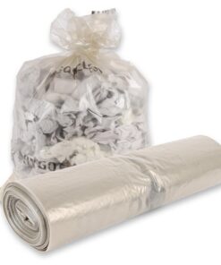 Hygoclean Müllsäcke Light 90 Stück | 240 l, LDPE, transparent, 135cm x 115cm, für Haus & Garten,.eco-freundlich