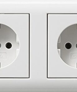 Gira Standard 55 Abdeckrahmen komplett Set 2-fach Reinweiß Glänzend 2x Steckdose