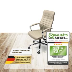 KAISER plastic® Bürostuhl Unterlage | Hartboden Schutz | für Büros | maximale Schutzfunktion | 75 x 120 cm
