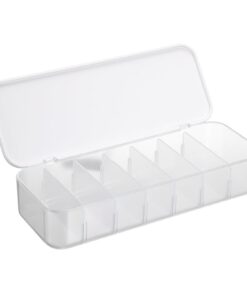 SumTree Aufbewahrungs-Organizer für Kontaktlinsen und Kosmetik Transparent mit Deckel und täglicher Behälter für Einweg-