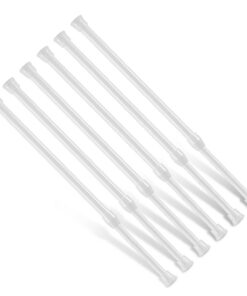 TSKDKIT Weiß 30-50cm Ausziehbare Gardinenstange für Fenster und Schrank - Bohrenfrei, Verstellbar und für DIY-Projekte i