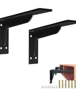 Quanerba Schwerlast Regalträger 90° Schwarz Rostfrei 12/14/16 Zoll Schwerlastmontage für Wandregale