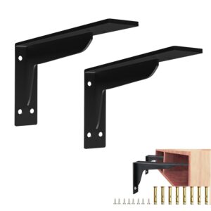 Quanerba Schwerlast Regalträger 90° Schwarz Rostfrei 12/14/16 Zoll Schwerlastmontage für Wandregale