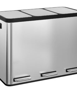 STEELSØN Epsilon Küchenmülleimer 3 x 15L Edelstahl – Mülltrennung Recycling & Restmüll – Soft-Close-Deckel US-Konsumente
