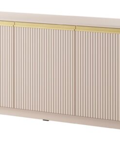 Sideboard 150 cm Baron - Modern und komfortabel - Ideal für Wohnzimmer und Schlafzimmer - 3 Türen mit Gold Accessoires u