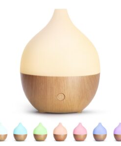 SALKING Aroma Diffuser für Zuhause und Büro - Raumduft mit Automatischer Abschaltfunktion 100ml RGB Holzmaserung