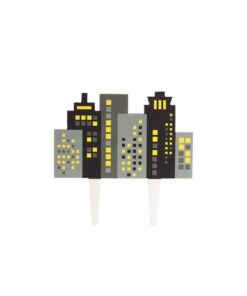 Culpitt Gumpaste Skyline Pic Cake Topper, 130 mm, 1 Stück | Bunt, zeitsparend, mehrfarbig voor Geburtstagskuchen Dekorat