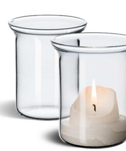 Kerzenwindlichtglas Tuuters für hohe Temperaturbeständigkeit -40 bis +500 Grad | Tuuters Kerzenwindlichtgläser 2 Stück