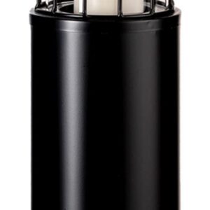 KHG Leuchtturm Laterne 72 cm Kerze Metall/Glas Schwarz Outdoor Indoor Deko Glaseinsatz für Wohnzimmer Balkon Terrasse Ga
