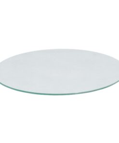 Harbour Housewares Rundes Glas-Schneidebrett 30cm Weiß Temperiert Hitzebeständig