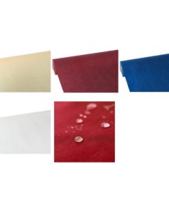 Papstar Tischdecke stoffähnlich Vlies "soft selection" für Kinder bei Familienfesten 25m x 1,18m Creme