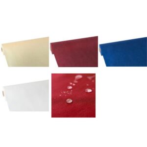 Papstar Tischdecke stoffähnlich Vlies "soft selection" für Kinder bei Familienfesten 25m x 1,18m Creme