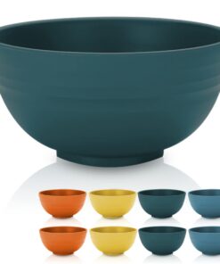 Kyraton Plastik Müsli-Schüssel 760ml 8er Set | Unzerbrechlich, leicht & Spülmaschinesicher | BPA-Frei