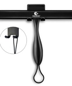 ROLIZOE Duschabzieher Silikon Anti-Rost für Spiegel und Fensterreinigung Schwarz | ROLIZOE Ergonomie Duschrubber Siliko