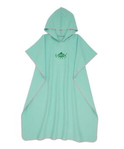 Retrok Surf Poncho Mikrofaser 110x90cm Schnelltrocknend Ultraleicht Strand Badeponcho mit Kapuze